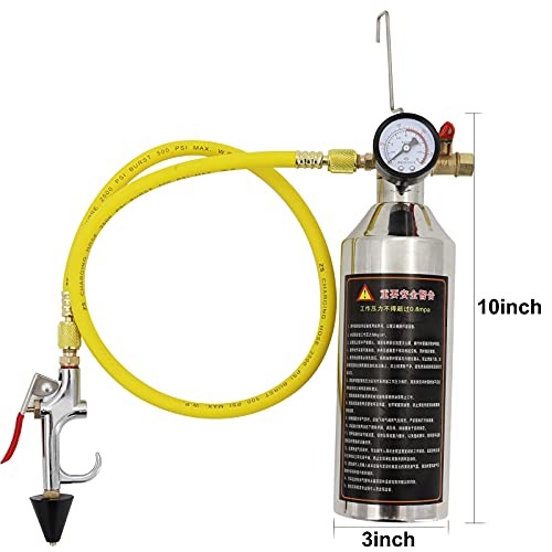 Foifatt Ac Flush Kit, A/C Air Conditioner System Flush Canister Gun Set Clean Tool Kit For R134A R12 R22 R410A R404A A/C Systems, Auto Car Cleaning Tool Kit, Ac Flushing Gun Bottle #TOP2