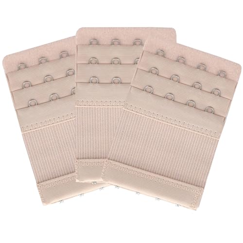 SAMGU Bra Extenders 4 Hooks Women's Soft Stretchy Bra Extension Strap, 3 Pieces2