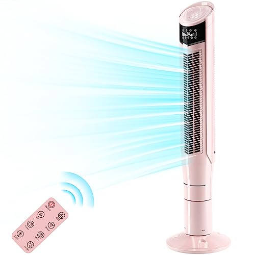 Antarctic Star Tower Fan 360°Oscillating Fan Quiet Cooling 24H Timer Remote Control Powerful...