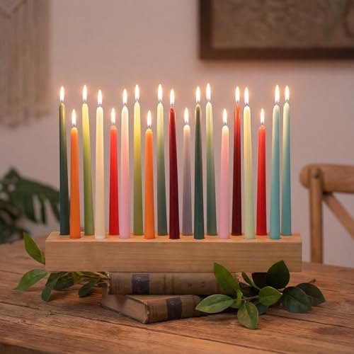 Mumufy Kerzenhalter aus Holz für Tischdekoration, riesiger Kerzenständer aus Holz, für Geburtstagsparty, natürliche Holzfarbe, Bauernhaus-Kerzenhalter, Dekorationen für Hochzeitstag, Schreibtisch,