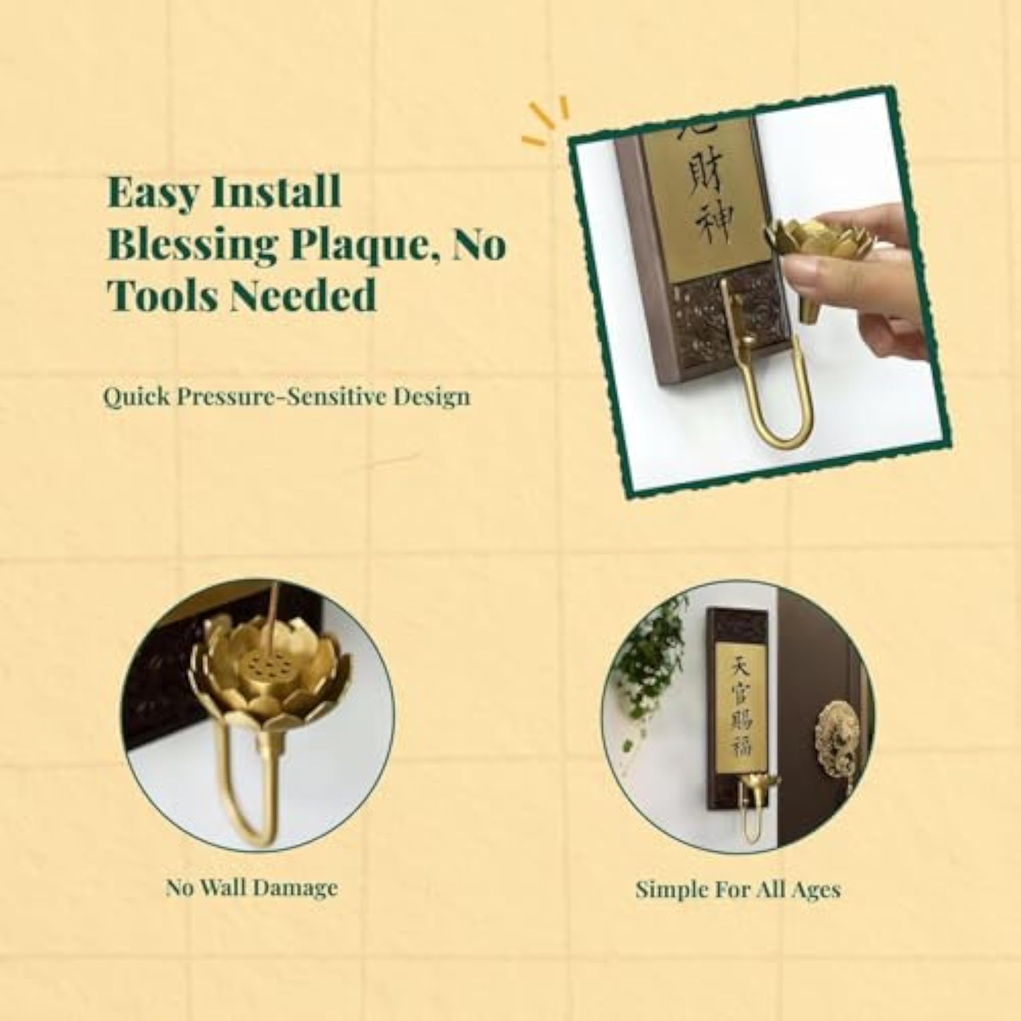 Feng Shui Blessing Sticker, Home Protection Decor Gift