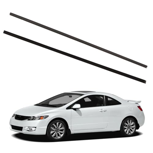 Dxuekeo Weather Stripping Window Molding Trim Seal Left and Right Door Belt Moldings Compatible with Honda Civic Coupe 2D 2006-2011 Replace# 72410-SVA-A01ZA 72450-SVA-A01ZA