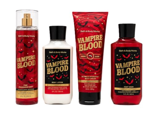 Bath & Body Works Halloween 2026 Vampire Blood 4 Piece Body Care Set - Mist, Body Cream, Lotion, and Body Wash image 2