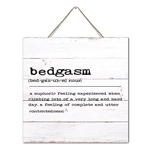 Décoration murale en bois Bedgasm Noun idée cadeau idéal maison moderne 30,5 cm