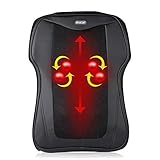 CINCOM Full Back Massager Shiatsu Massage Chair Cushion with Heat for Back Leg Foot Muscle Relaxation and Pain Relief - Home Office and Car Use