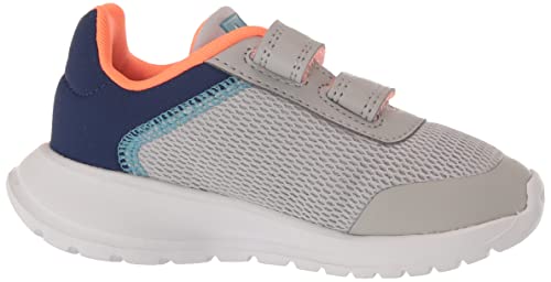 adidas Tênis infantil unissex Tensor Run 2.0, Cinza/azul pré-amado/laranja gritando, 10 Toddler