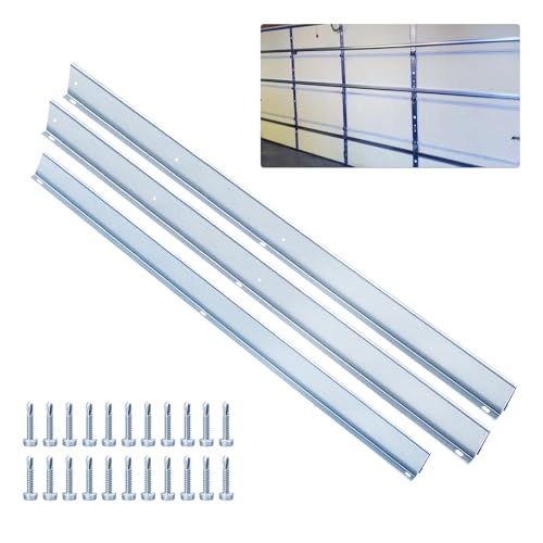 ZUIWAN 1 Set of 9FT Garage Door Strut Support Brace,9' Reinforcement Steel Hurricane Strut Beams,Heavy Duty,20# Thick Steel,Screws Included
