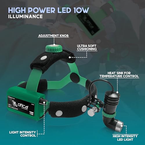 Image of OTICA 10 Watt ENT Surgical LED Headlight for Doctors Hospital and Multi Purpose (Non-Adjustable Focus of Light)