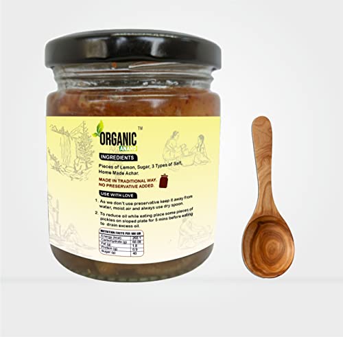 Image of Organic Anand Natural Khatta Meetha Nimbu ka Achar | Fariyali Fasting Nimbu Pickle | Homemade Lemon Pickle | Preservative Free, Traditional Taste| Tasty & Tangy 200gm Jar (Pack of 1)