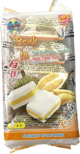 Banh In Viet Nam Dau Xanh Sau Rieng Snow Flake Cake Tan Hue Vien - Saigon Gourmet, Mung Bean...