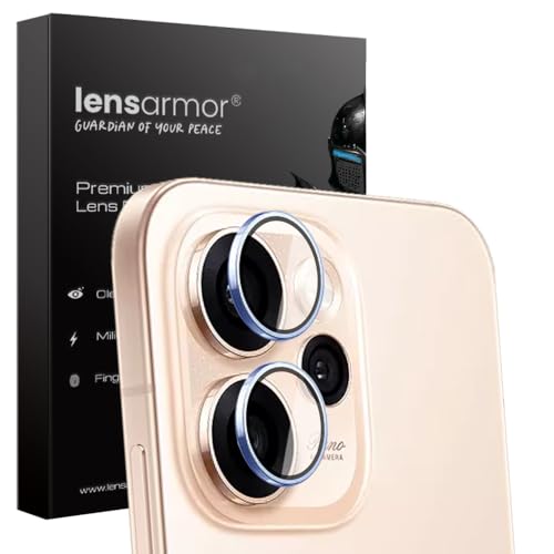 Image of Lensarmor Compatible with Oppo Reno 15 Pro Camera Lens Protector - Blue (1 Pack) | Premium 9H Tempered Glass, Scratch Resistant, HD Clear Lens, Strong Adhesion & Precise Fit