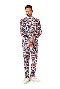 OppoSuits South Park™ Anzug für Herren - Partyanzug - Halloween und Partys - Inklusive Blazer, Hose und Krawatte - Mehrfarbig - Größe US 42