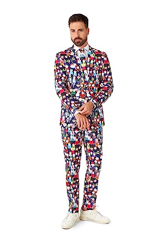 Opposuits Men's South Park Suit - Party Suit - Halloween and Parties - Including Blazer, Pants and Tie - Multicolor