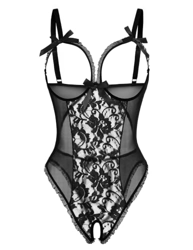 Image of Avidlove Women One Piece Lingerie Sexy Lace Babydoll Mini Bodysuit