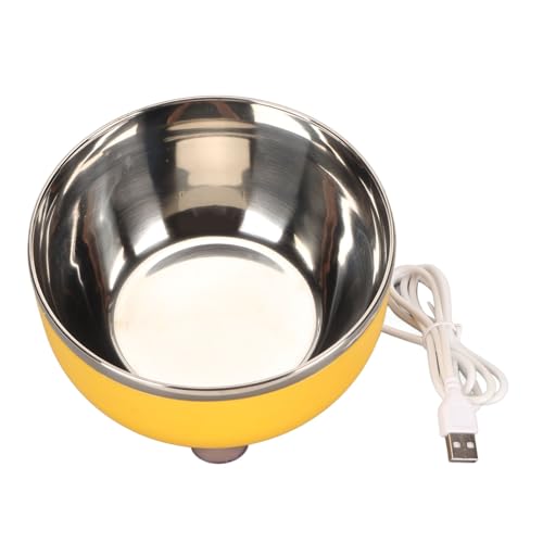 TYCIONG Beheizter 450- ml- Edelstahlnapf für Haustiere mit Thermostatischer Heizung für Katzen und Hunde, USB- Schnittstelle, Schnelle Erwärmungsnapf