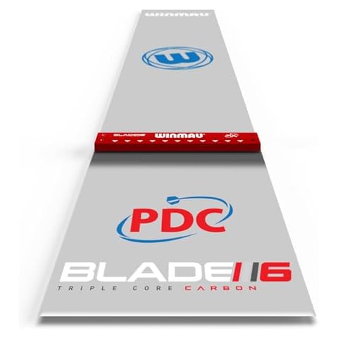 WINMAU Clearzone PVC Darts Mat with Oche Line Cover