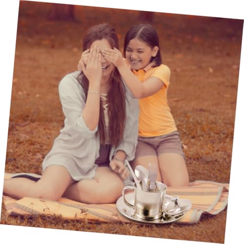 Juego de Utensilios de Cocina de Acero Inoxidable para 1-2 personas, Vajilla de Camping Portátil con Utensilios de Cocina, Kit Ligero para Picnic al Aire Libre para Senderismo y Viajes miniatura 5