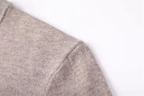 Men Solid Color Round Neck Long Sleeved Pullovers Top3