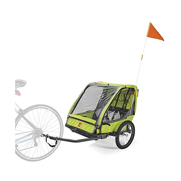 Allen Sports ES2-G Fahrradanhänger für 2 Kinder, Unisex, für Erwachsene, Grün, für 2 Kinder – Bild 3