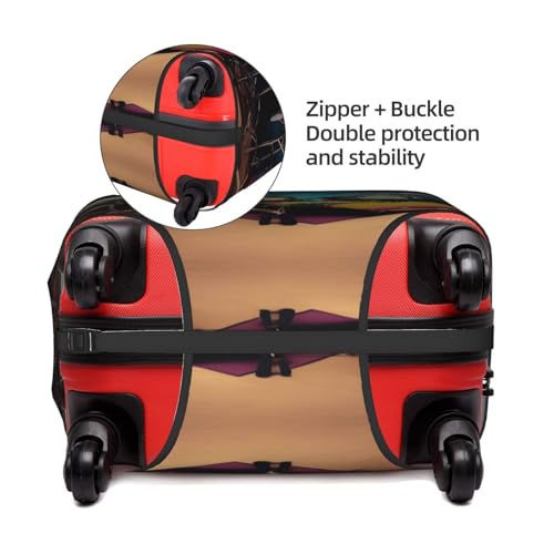 Cool Drums Set Print Luggage Cover For Suitcases, Travel Case Protector, Simple & Convenient Installation4