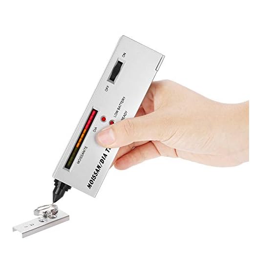 Moissan Tester Professional High Precision Diamond Tester V2, Moissanite Detection, LED Diamond Indicator Test, Diamonds Watcher Tool CE Certification Selector Gemstone Jewelry Gems Tool Jewelry Tools