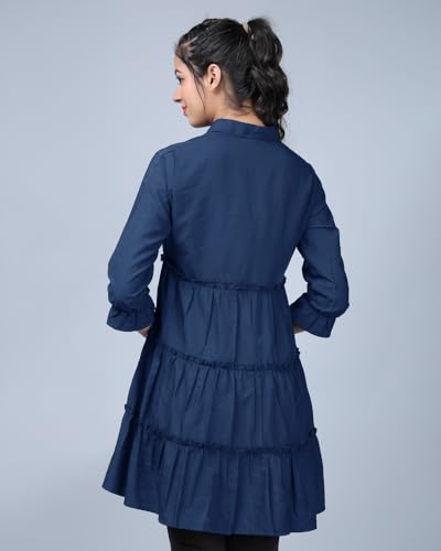 Image of Noble Monk Women's Slim Fit Full Sleeve Dress | One Piece Dress for Women