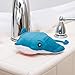 SoapSox Kids Exfoliating Bath Scrub (Ray The Manta) - Soft Animal Toy Wash Cloth Sponge with Soap Pocket Insert - Fun Loofah Characters for Babies, Kids and Children