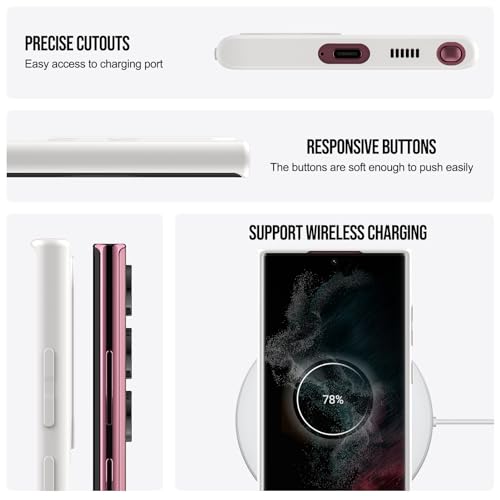 Coque Galaxy S21 Ultra magnétique silicone blanc riz antichoc - 7
