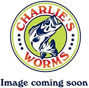 Charlie's Worms 10" Ribbon Tail Swimming Worm, Scented, Soft Bait for Freshwater Saltwater, 6pk (Black Grape Green Glitter)