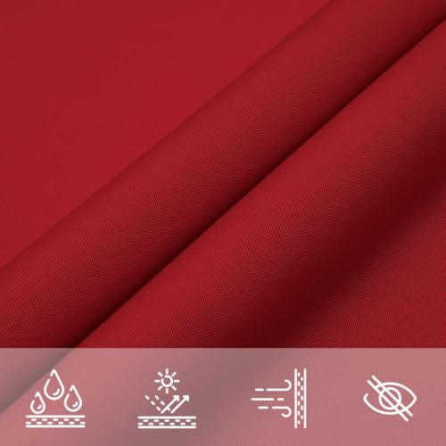 vidaXL Sonnensegel Wasserfest Sonnenschutz Windschutz Sonnendach UV Schutz Garten Terrasse Balkon Oxford-Gewebe Quadratisch 4,5x4,5m Rot