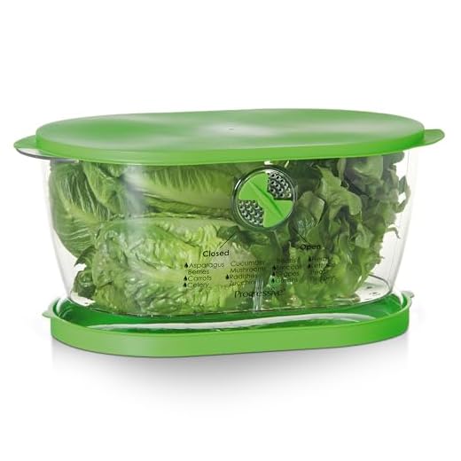 Prep Solutions by Progressive Lettuce Keeper Produce Storage Container, 4.7 Quarts, Green (LKS-06)