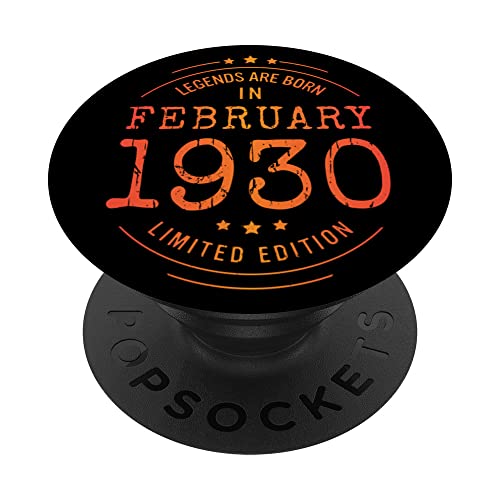 Cumpleaños Febrero 1930 Edición Limitada Regalo February PopSockets PopGrip Intercambiable