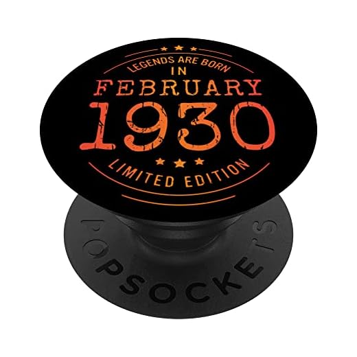 Cumpleaños Febrero 1930 Edición Limitada Regalo February PopSockets PopGrip Intercambiable