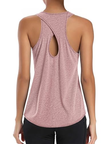 Gyabnw Yoga Damen Sport Tank Top Racerback Ärmelloses Yoga Oberteile Sommer Fitness Tops Gym Leichte Sporttop