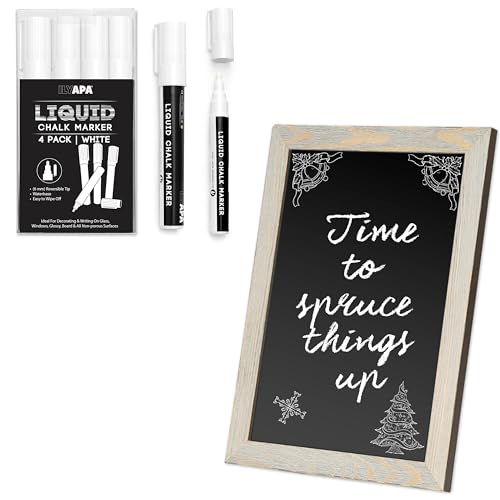 Ilyapa Rustic Wooden Magnetic Kitchen Chalkboard Sign - 12x16 Inch