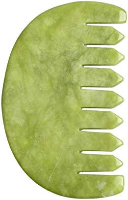 1PCS GuaSha Board Comb Natural Jade Face Body Care Scraping SPA Massage Stone Relaxation Comb Health Care