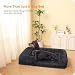 HMTOPE Orthopädisches Hundebett, Hundesofa, hohen Rand, Hundekissen, Hundekorb, Abnehmbar und waschbar, Grosse Hunde, 120 x 85 x 22 cm, Dunkelgrau