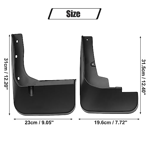Image of ACROPIX Front and Rear Mud Flaps Splash Guards Fit for Toyota Highlander - Pack of 4 Black