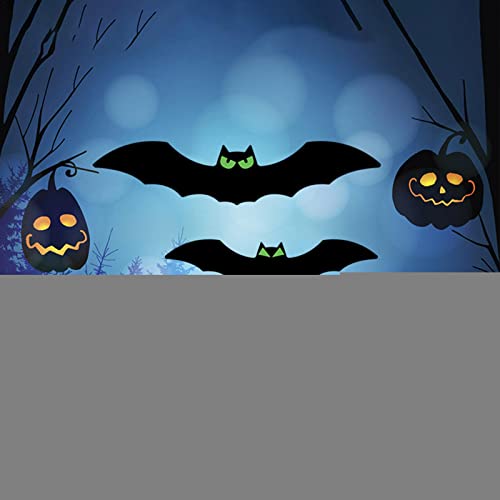 2 Pcs Halloween hangende vleermuizen | Realistische Halloween enge vleermuizen met gloeiende ogen,DIY Halloween-feestbenodigdheden voor thuismuurraam Yard Garden Lawn Generic - Image 3
