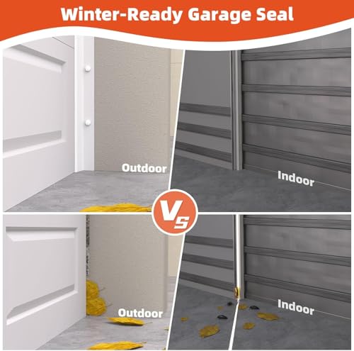 Apoctsddo Garage Door Seal Top and Sides, 34FT Garage Door Weather Stripping, Universal Weatherproofing Insulation Kit, Prevents Drafts, Easy Installation, Energy Saving Trim Seal by Apoctsddo - Image 5