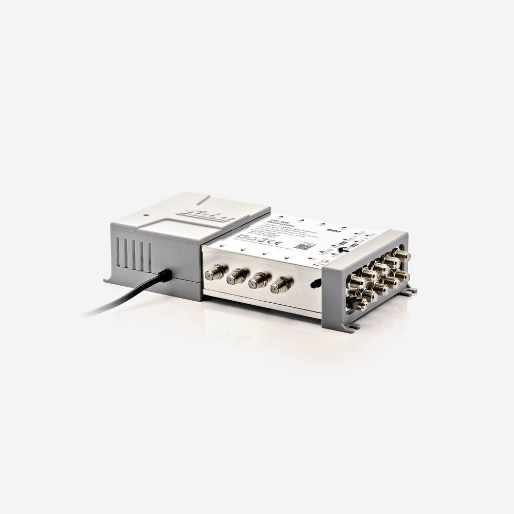 Fuba Sat Anlage 8 Teilnehmer - 2 Satelliten (z.B. Astra/Hotbird) | DAA 780 A Satellitenschüssel 80cm Alu anthrazit (Testergebnis: ausgezeichnet)* + 2X LNB + Multifeed + Multischalter 8 Teilnehmer
