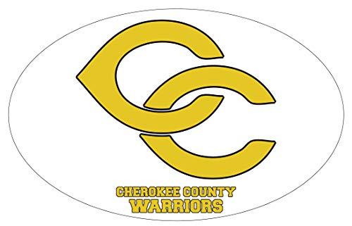Cherokee County High School Warriors Centre Alabama Sports Team 9” x 14” Jumbo Oval Mascot Magnet