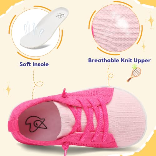 Image of LeIsfIt Toddler Shoes Girls Boys Wide Shoes Kids Zero Drop Minimalist Sneakers Barefoot Slip on Tennis Sneakers
