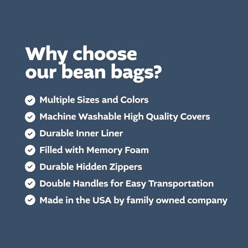 Lumaland LL-20242-019 Luxurious Giant 7Ft Bean Bag Chair With Microsuede Cover - Ultra Soft, Foam Filling, Washable Jumbo Sofa For Kids, Teenagers, Adults Sack Dorm thumb #4