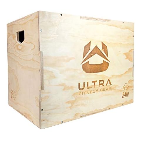 Ultra Fitness Plyo Box aus Holz, 3-in-1 Plyo Box für Sprung, MMA Training, Plyometrie (XL-Größe: 76,2 x 61 x 50,8 cm) Cover