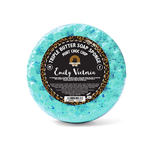 Éponge triple beurre Emily Victoria Menthe Choc Chip 200g : hydratation intense sous la douche