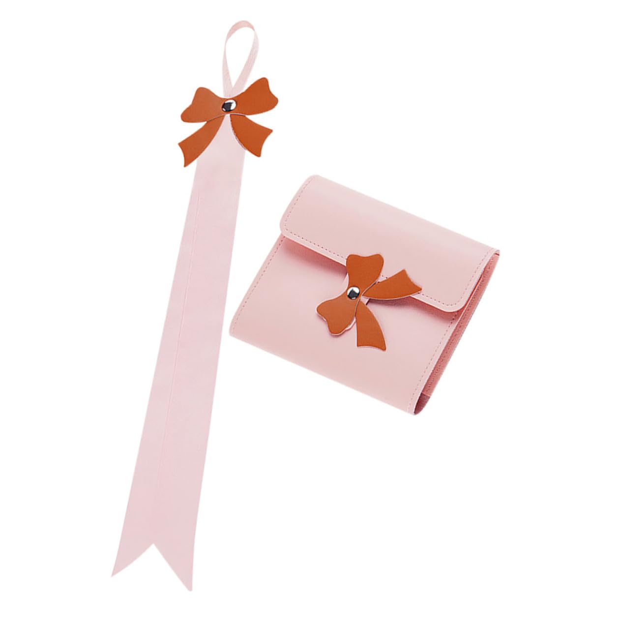 Haarschmuck Organizer aus Pu Leder Rosa für Mädchen zur Aufbewahrung von Haarspangen und Stirnbändern Kompakt und Ordentlich
