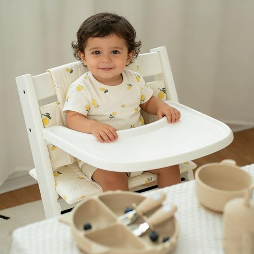 Image of Baby Cushion Set Soft and Comfort High Chair Cushion for Infant, Toddler High Chair Accessories Easy to Clean and Install, Orange Sandy