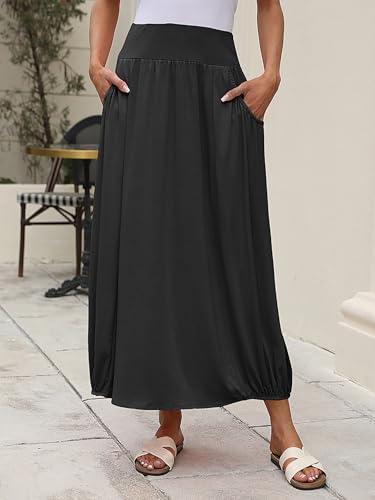 ANRABESS Women's Maxi Skirt Summer Trendy High Waisted Boho Flowy Long Skirts 2026 Spring Fashion Beach Vacation Clothes - Image 3