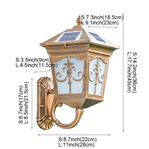 Applique murale solaire au design épuré noir avec télécommande et trois lumières - 3